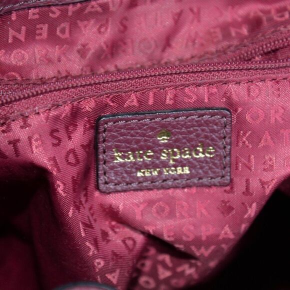 Kate Spade Maroon Flap Backpack - Picture 6 of 8
